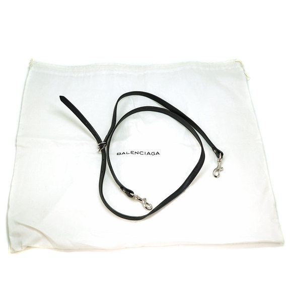 Balenciaga Paper 2WAY Bag Shearling Handbag Shoulder Tote Black Off-White - Picture 15 of 15